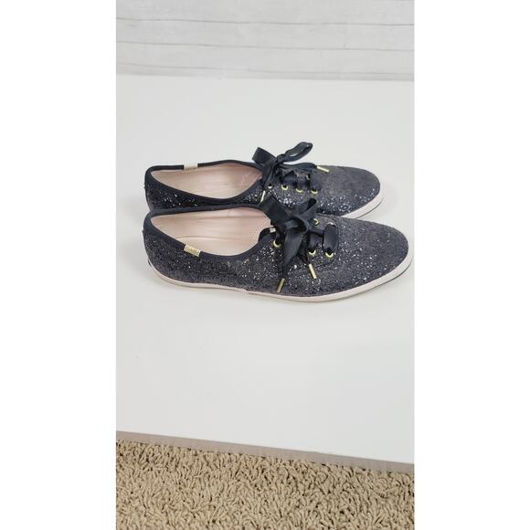 Keds X Kate Spade New York Glitter Sneakers in Black, sz 9 - Picture 7 of 15